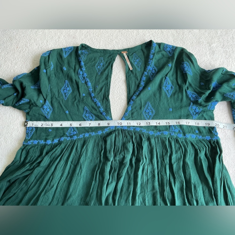 Free People Green and Blue Textured Top - Picture 12 of 15
